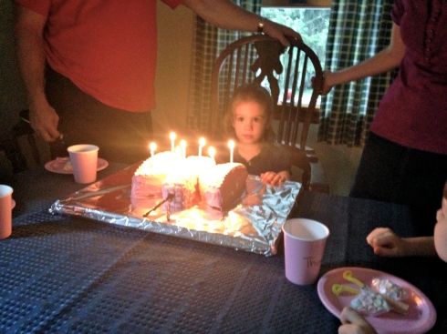 She really didn't like everyone singing "Happy Birthday". :)
